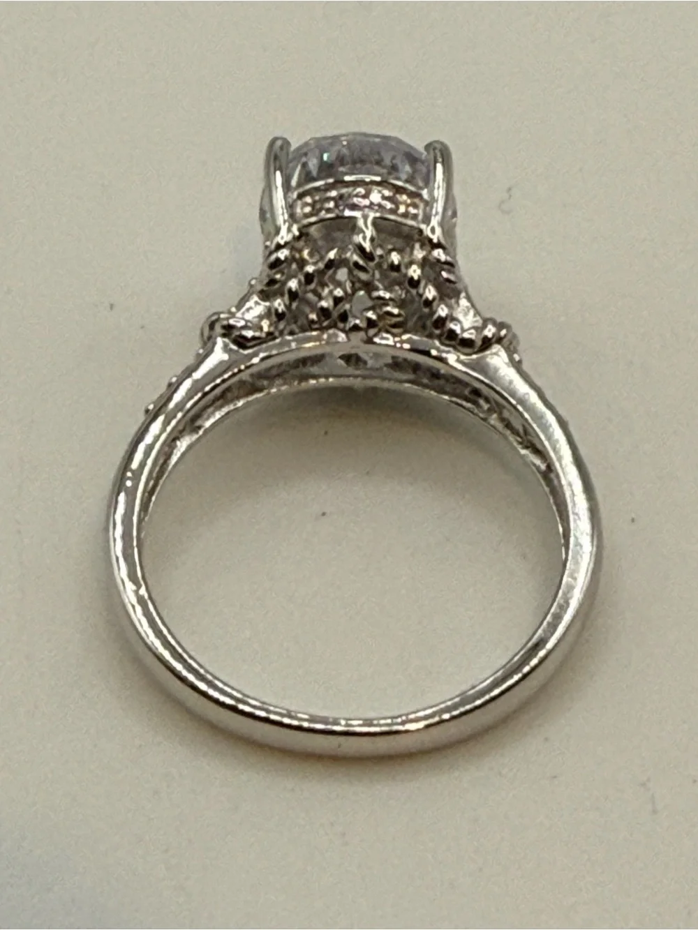 New Designer Sterling Silver‎ Cocktail Ring size 7